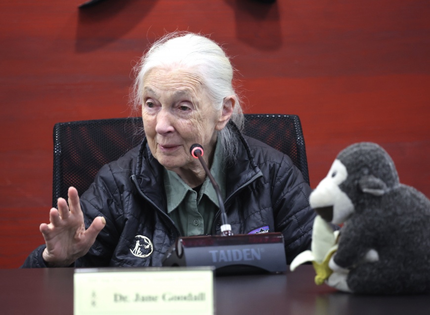 Jane Goodall inspires youth in Taipei (TVBS News)