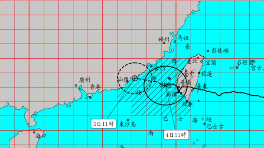 Typhoon Haikui has weakened slightly on Monday (Sept. 4) (TVBS News)