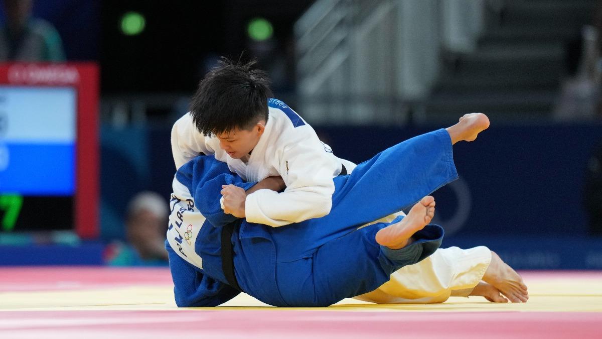 Lin Chen-hao secured a victory in the round of 32 (Courtesy of Chinese Taipei Olympic Committee)