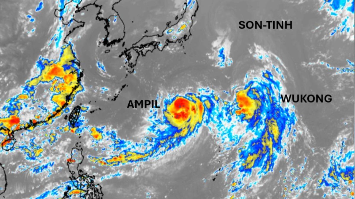 Typhoons Ampil, Wukong pose no threat to Taiwan (Courtesy of Wu Sheng-yu