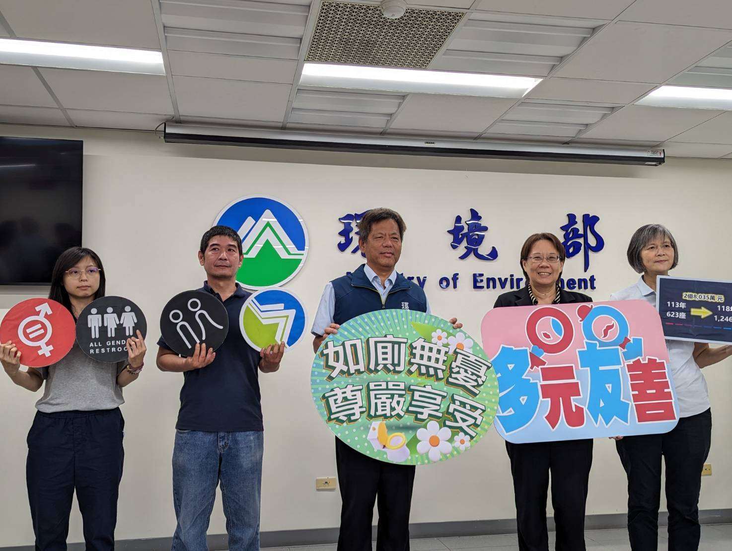 Taiwan to double gender-neutral restrooms by 2029 (Courtesy of CNA via TVBS News)