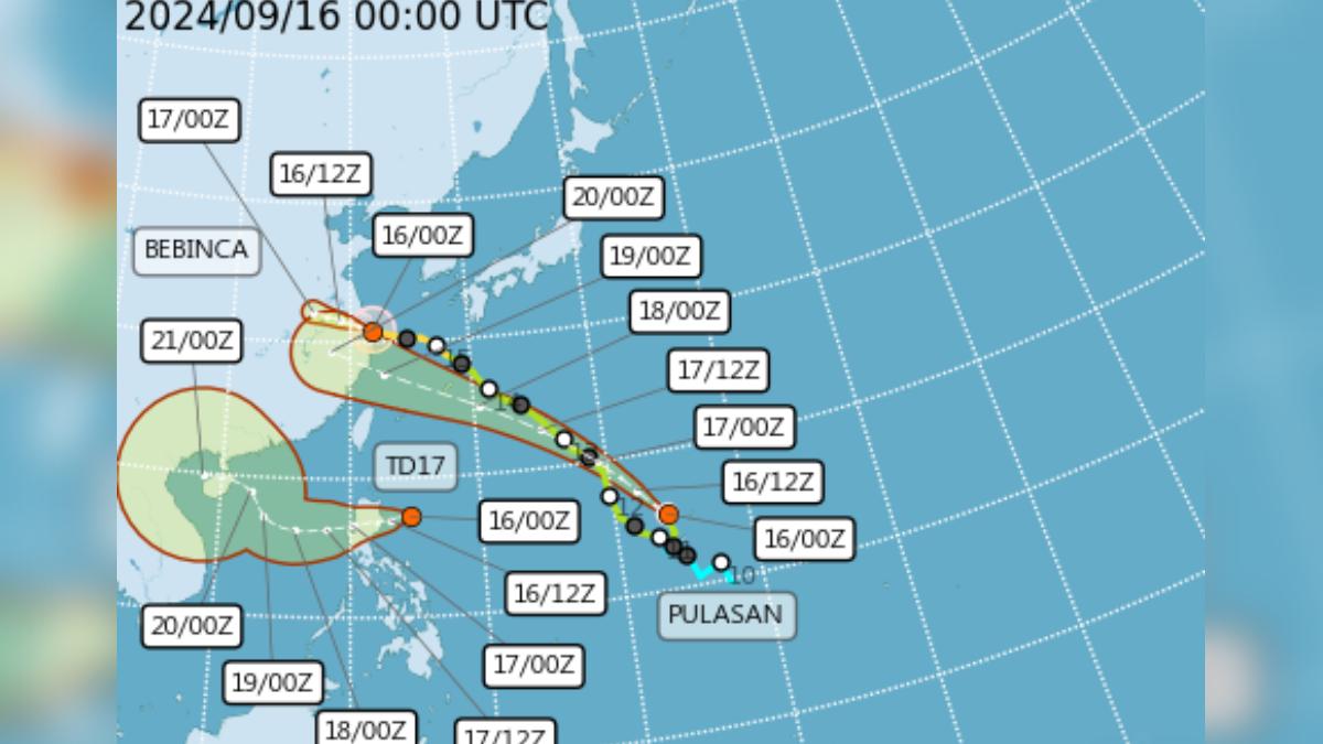 Typhoon Pulasan to approach Taiwan: CWA (Courtesy of CWA)