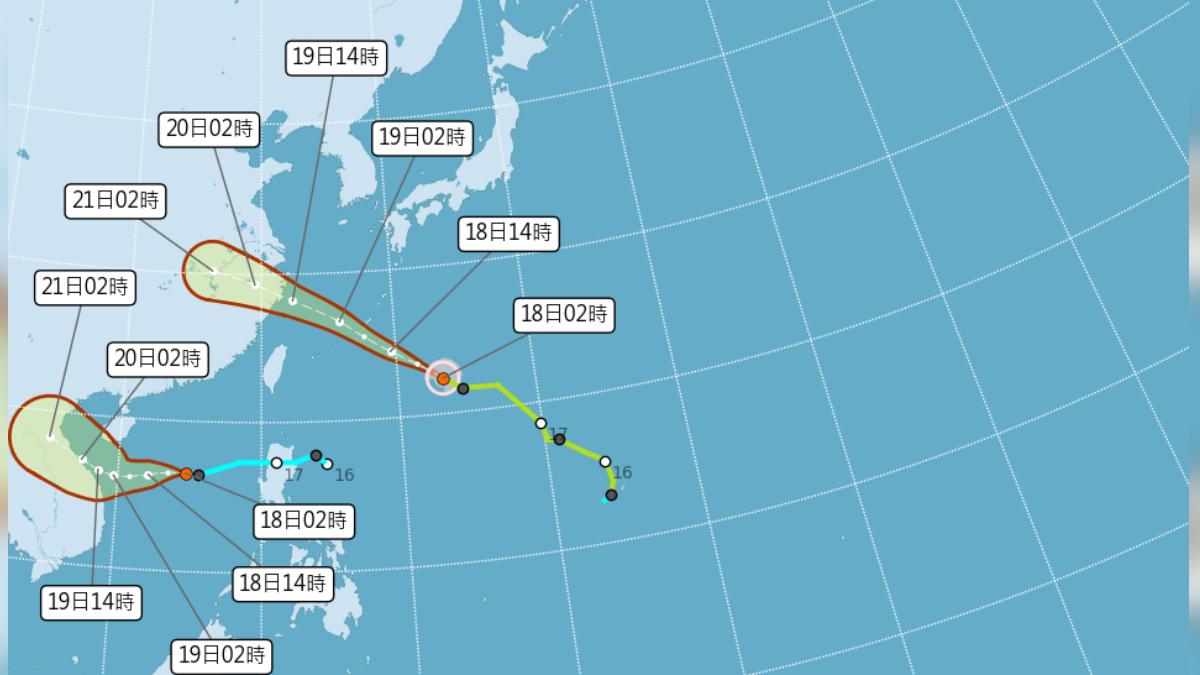 Taiwan braces for heavy rain as typhoon moisture approaches (Courtesy of CWA)