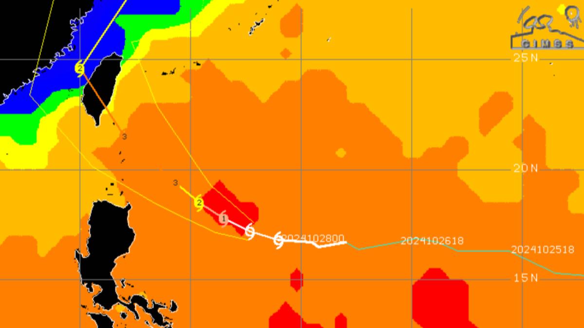 Typhoon Kong-Rey halts ferry services (Courtesy of CIMSS)