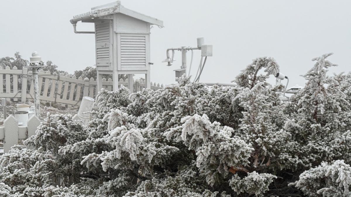 Snow forecasted for Yushan Friday (Courtesy of the CWA)