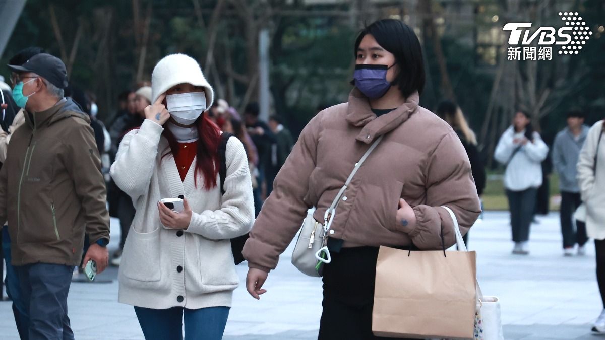 Cold air mass to hit Taiwan midweek (Courtesy of the CWA)