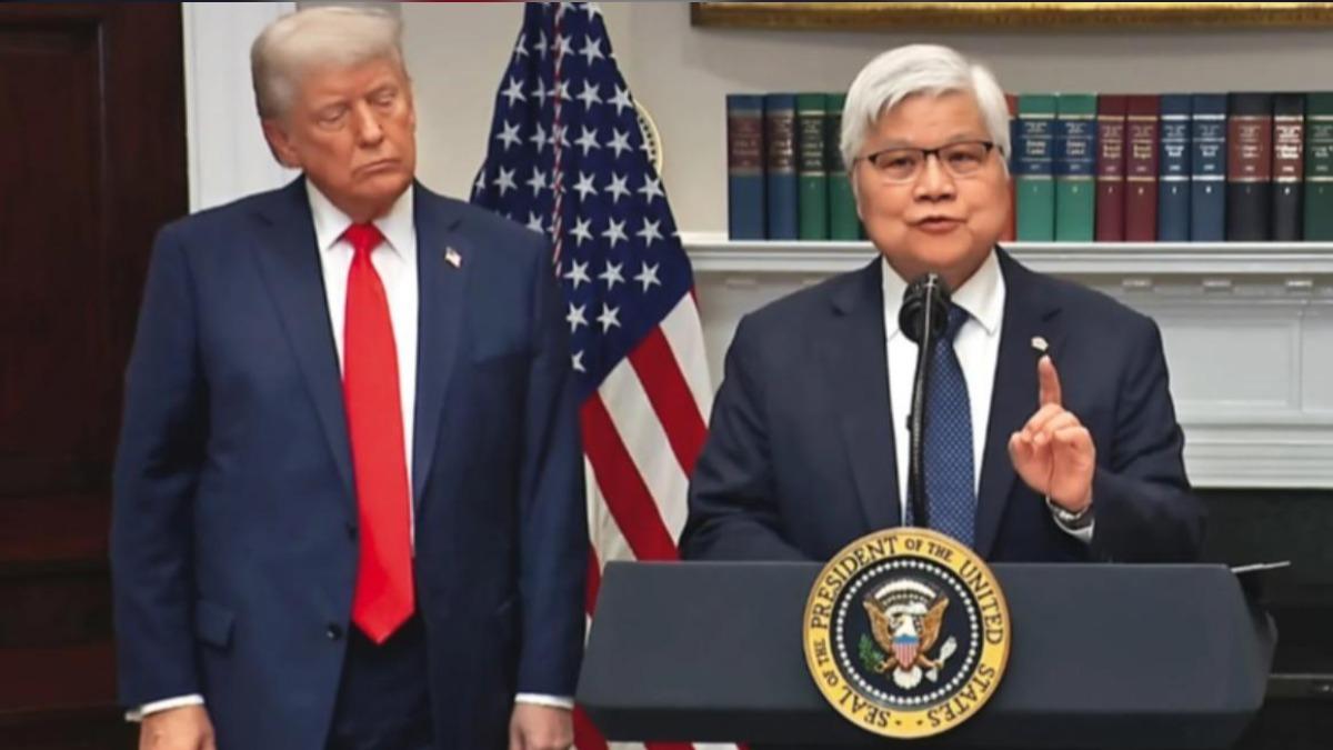 U.S. President Donald Trump met with TSMC Chair C.C. Wei early March (Courtesy of White House X)