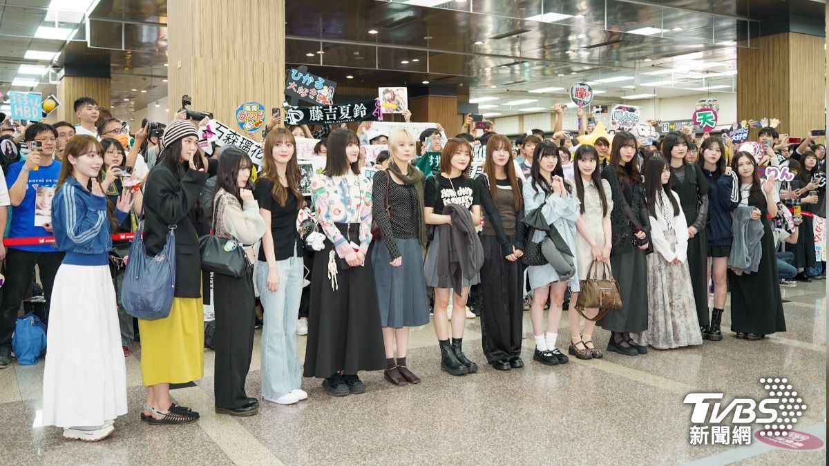 Sakurazaka46 arrives for J-pop fest (TVBS News)