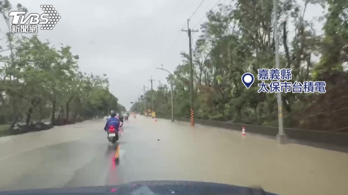 TSMC Chiayi construction site flooded by heavy rains (TVBS News)