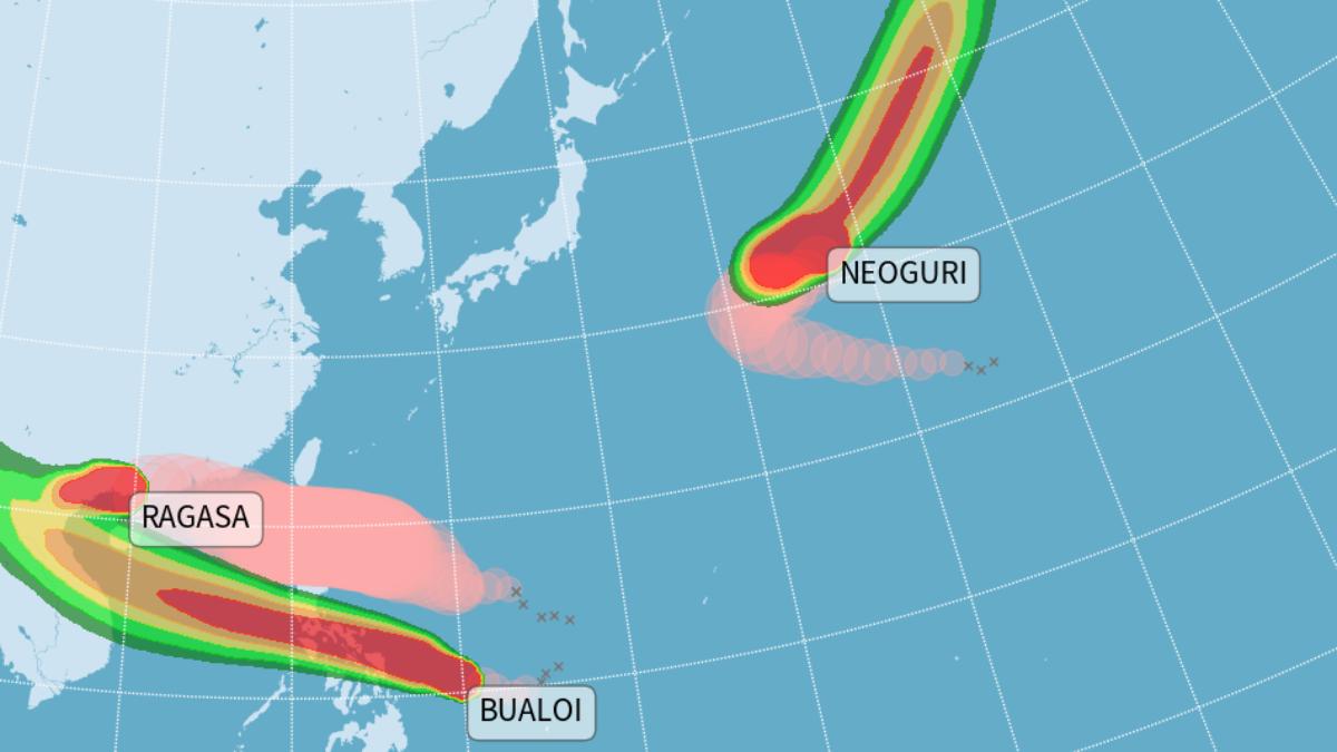 Typhoon Ragasa moves away from Taiwan (Courtesy of the CWA)