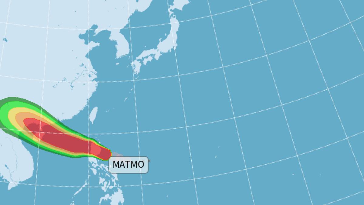 Tropical Storm Matmo spares Taiwan (Courtesy of the CWA)