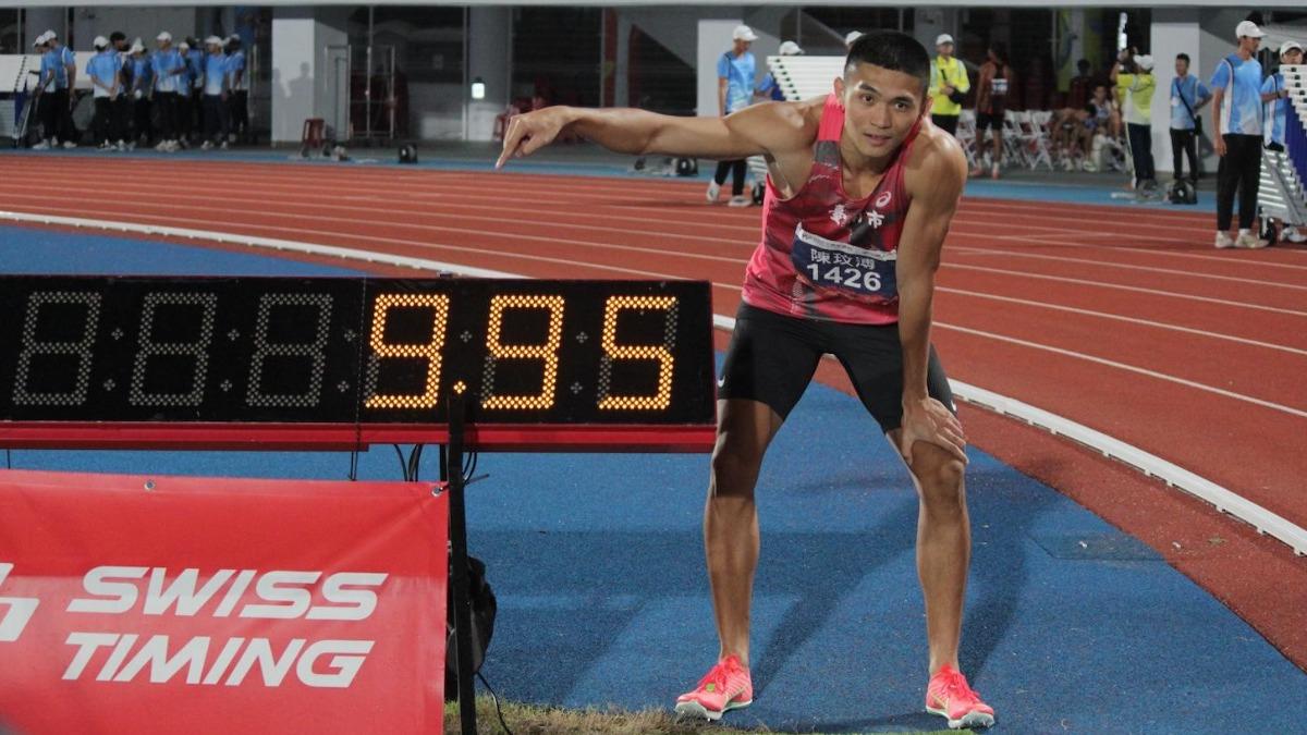 Taiwanese sprinter breaks 10-second mark (Courtesy of the National Games Yunlin County 2025)
