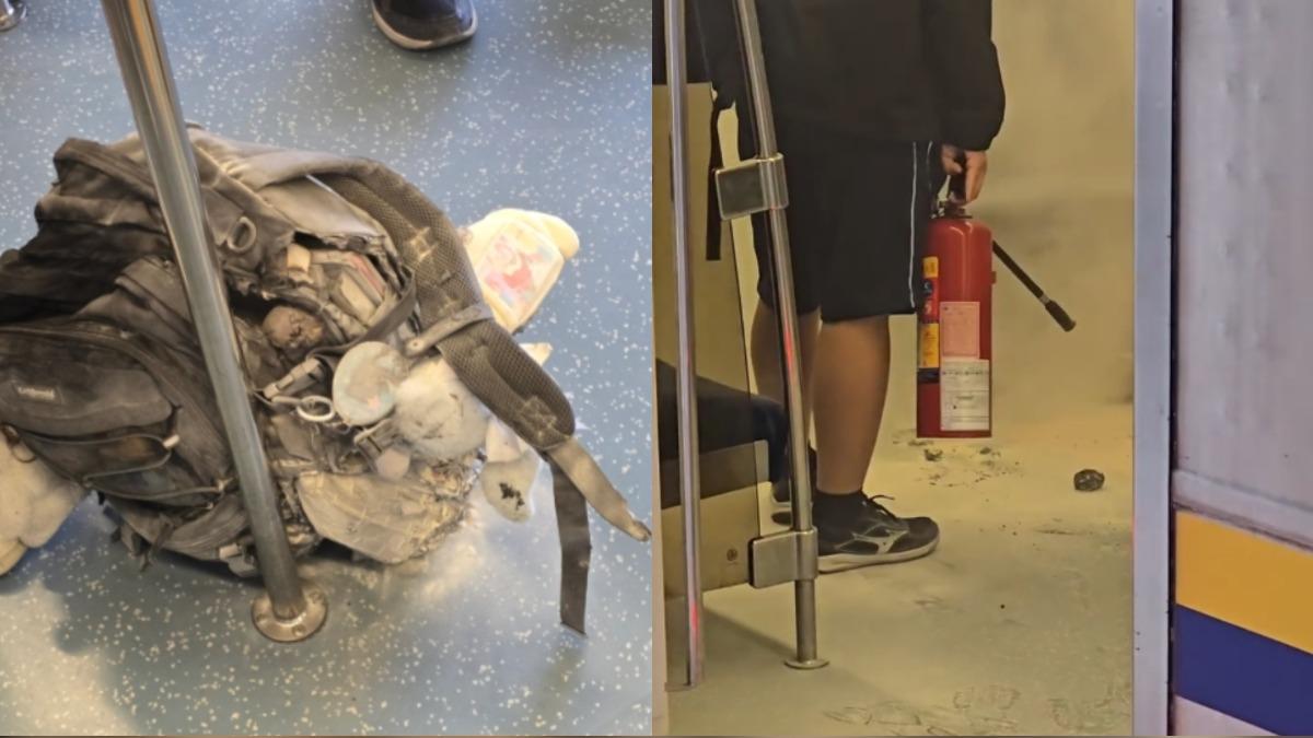 Passenger’s charger ignites, disrupting Taiwan train service (Courtesy of Threads account tw.tra.tra