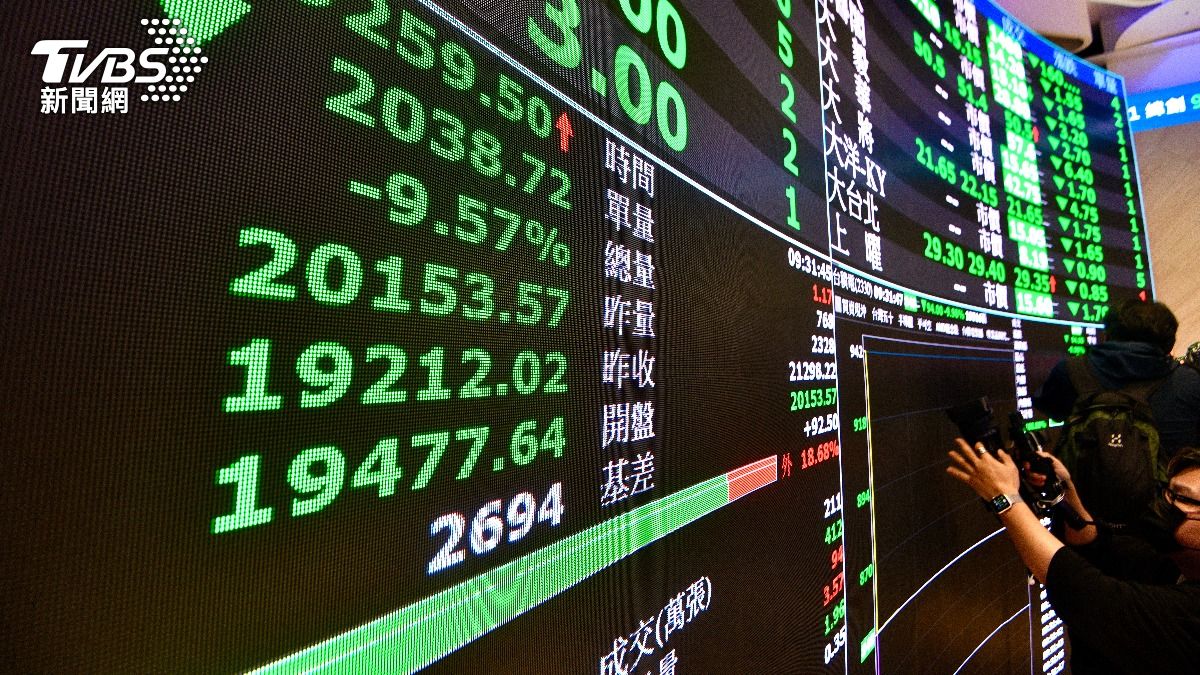 Taiwan weighted index drops 1.19% amid broad market losses (TVBS News)