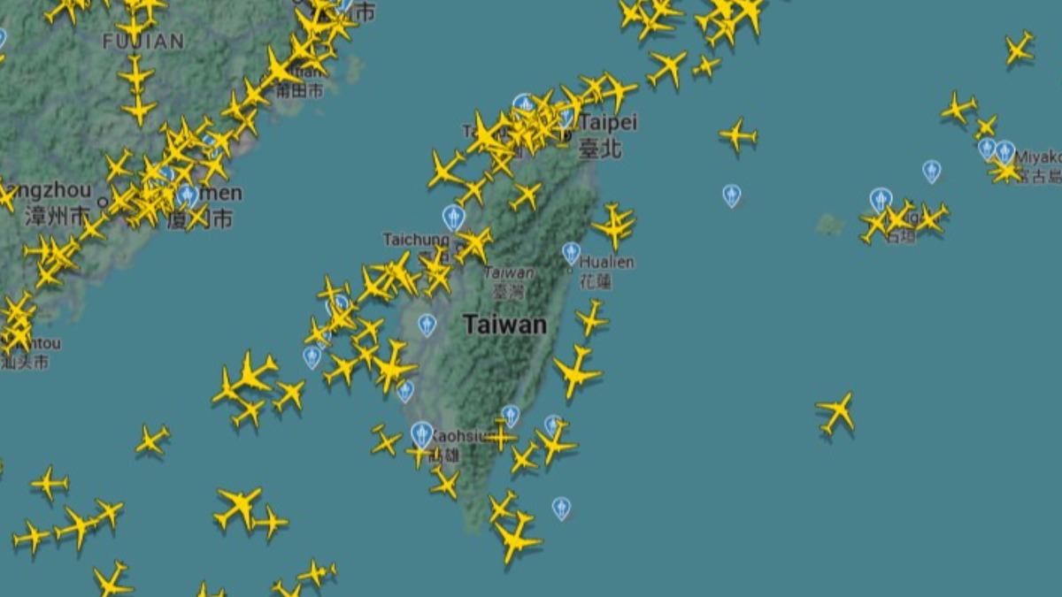 Live-fire drills set for Tuesday (Courtesy of Flightradar24)