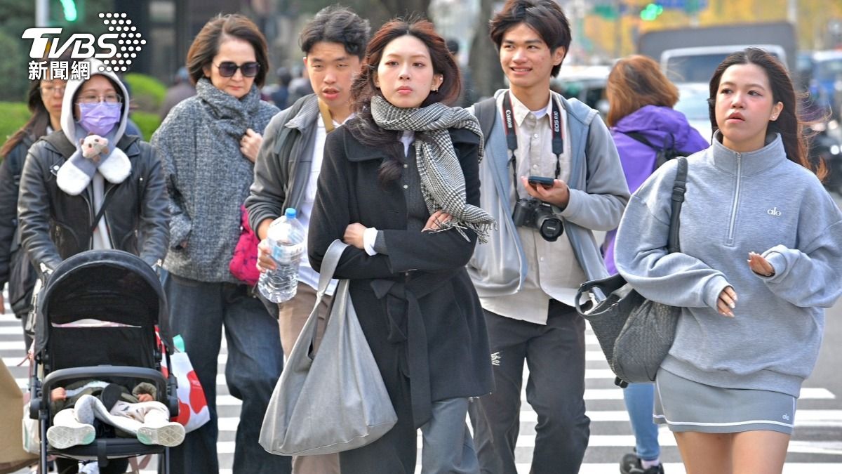 Taiwan faces cold snap, low of 5.2°C (Courtesy of the CWA)
