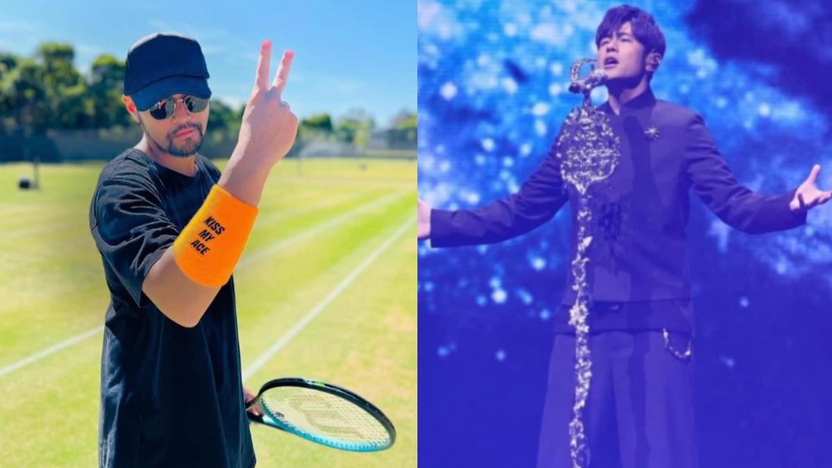 Jay Chou competes in Australian Open’s 1 Point Grand Slam (Courtesy of Jay Chou’s Instagram and JVR