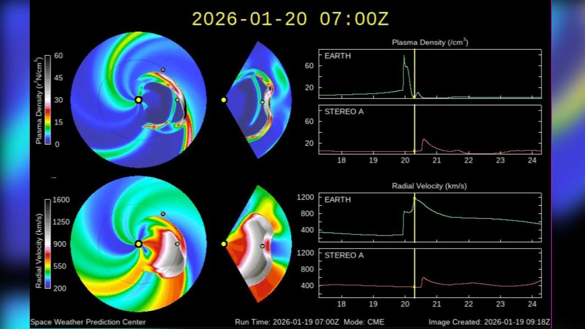 Severe geomagnetic storm warning issued (Courtesy of the CWA Space Weather Operational Office)