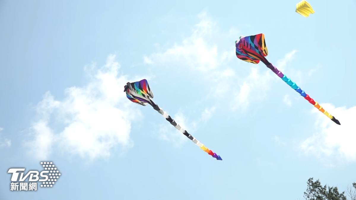 New Taipei festival draws crowds with giant dinosaur kites