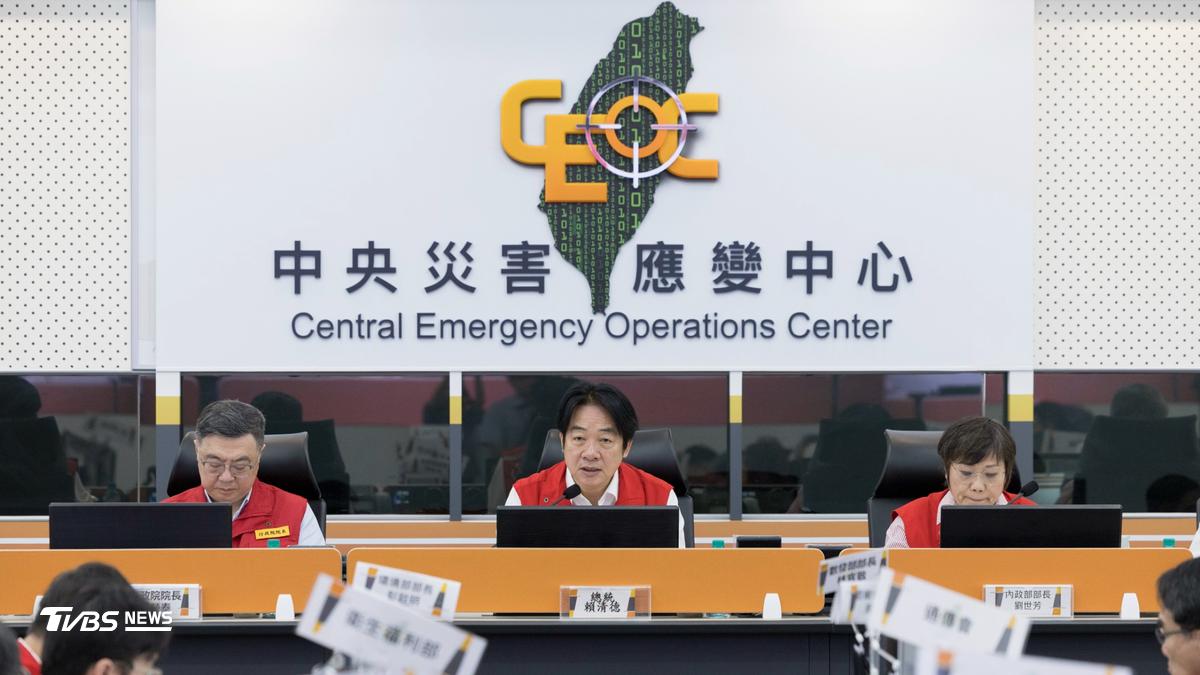 President Lai Ching-te joins a meeting of the Central Emergency Operations Center in Taipei, on Friday, Oct. 23, 2026. (Courtesy of Office of the President)